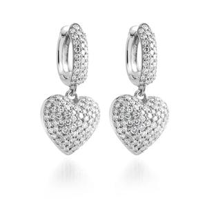 Aros Clásicos Mini en Forma de Corazón con Circonitas, Baño de Oro de 18K, Plata de Ley 925 Certificada, Diseño de Corazón Pequeño para Mujer - Product Image 3