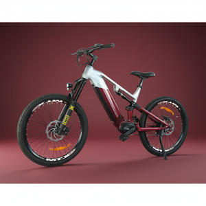 Vélo de montagne électrique chinois <span class=keywords><strong>Accolmile</strong></span> 27,5 pouces, Bafang 48V 750W, 9 vitesses, transmission centrale, frein à disque, suspension intégrale, sport, Emtb électrique - Product Image 6
