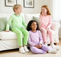 Ensemble de vêtements pour enfants automne-hiver, chemises à col rond en coton tricoté rayé pour petite fille, ensemble de pantalons, broderie, tenue décontractée pour bébé
