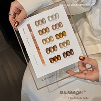 Suuseegel 2026 Automne/Hiver Vernis à Ongles Gel Effet Œil de Chat Persan 10 Couleurs avec Perles de Verre, Style Français, Vegan et Non Toxique