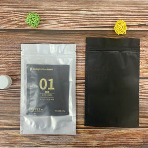 Stock de qualité alimentaire Pochette d'emballage debout en aluminium avec fermeture éclair refermable mate givrée transparente pour fenêtre en plastique mylar noir - Product Image 3