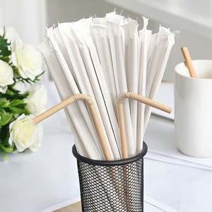 Pailles en papier recyclé pliables, biodégradables, jetables, emballées individuellement pour les jus et les boissons, à utiliser dans les restaurants et les cafés - Product Image 6