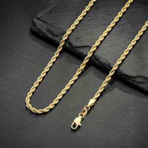 도매 2.5mm 3mm <span class=keywords><strong>4mm</strong></span> 5mm 6mm 꼬임 목걸이 18K 진짜 금 도금 스테인리스 스틸 링크 여성 패션 쥬얼리 남성 로프 체인 - Product Image 6