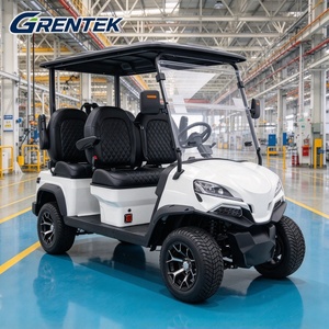 Voiturette de golf électrique blanche 6 places, utilitaire, toit ouvert, véhicule de tourisme d'usine - Product Image 3