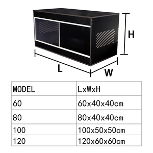 4x2x2 feet 120 gallon thương mại sang trọng màu đen PVC bò sát chăn nuôi lồng đơn giản rắn sưởi ấm đèn thông minh thằn lằn bò sát bao vây - Product Image 3