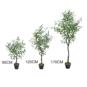 Plantes artificielles <span class=keywords><strong>en</strong></span> plastique de 85 cm/125 cm/170 cm de hauteur, plantes <span class=keywords><strong>en</strong></span> <span class=keywords><strong>pot</strong></span> artificielles, arbre à feuilles d'olivier - Product Image 4