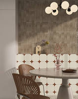 Carrelage mural texturé moulé en céramique brillante pour cuisine, série Opare, 75x300mm, pour impression jet d'encre