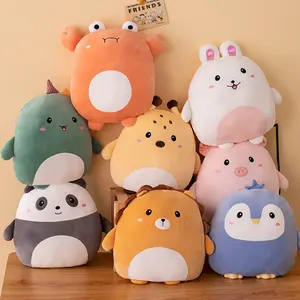 40 cm lindo Animal de dibujos animados Squish almohada de peluche juguetes para niños regalos suave dinosaurio jirafa conejito de peluche decoración del hogar