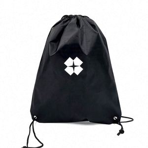 ขายตรงจากโรงงาน กระเป๋าผ้าโพลีเอสเตอร์แบบมีเชือกผูก สำหรับใส่ของไปยิม สกรีนโลโก้ได้ตามต้องการ - Product Image 3
