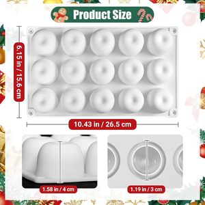 UNIMOULD Moule en silicone en forme de pomme, 15 cavités, antiadhésif, sans BPA, pour la fabrication de gâteaux, de glaces et de bonbons - Product Image 4