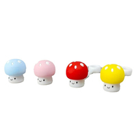 Paille en silicone couvre capuchon mignon champignon paille Topper accessoires pour tasse gobelet 40oz