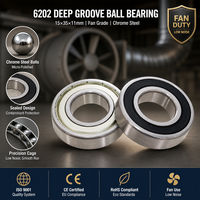 Roulement à billes à gorge profonde 6202 RS 15x35x11mm P6 2RS Application universelle pour les systèmes d'entraînement d'équipements mécaniques sans entretien