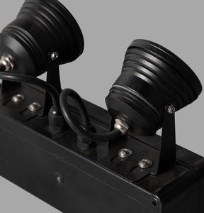 Lampe d'urgence LED <span class=keywords><strong>double</strong></span> tête rechargeable IP65 à coque noire en plastique, à montage mural, pour usine, avec autonomie de 3 heures - Product Image 5