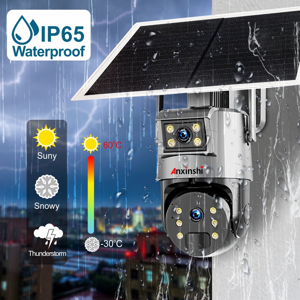 UBox 6pcs 18650 Batteries Solar PTZ4G Camera AI Human Tracking+PIR Human Detection Waterproof Indoor Outdoor Use Solar 4G Camera · image 5