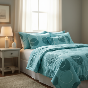 Ensemble de couette double printemps 250x240 cm, rembourrage coton polyester, motif géométrique, style moderne, usage domestique - Product Image 2