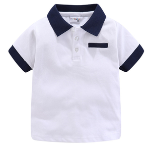 Di alta qualità in cotone 100% estivo per <span class=keywords><strong>bambini</strong></span> manica corta strisce laterali tasca anteriore scuola uniforme Polo per <span class=keywords><strong>bambini</strong></span> - Product Image 1