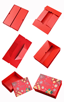 Boîte d'emballage en papier de Noël de luxe personnalisée, boîte rigide en carton pour emballages de Noël, boîte cadeau pour chapeau et chaussettes