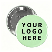 Badge rond en fer blanc personnalisé avec logo imprimé, 58 mm, avec épingle de sécurité, vente en gros