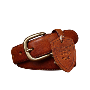 Cinturón de piel auténtica de doble cara lavado Vintage para mujer, Cinturón de piel de vaca, hilo de coser, cinturón vaquero de moda - Product Image 6