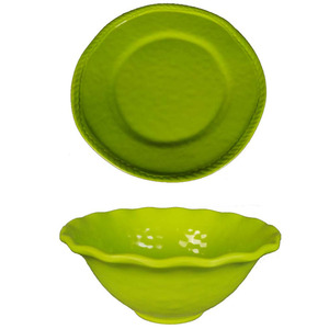 ÉTATS-UNIS et L'UE meilleure vente Vert grand ensemble de dîner de mélamine plaques avec bumpy <span class=keywords><strong>point</strong></span> - Product Image 3