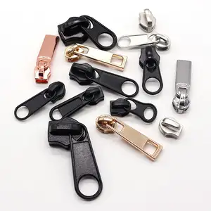 Zipper Manufacturer Custom Shape Multiple Styles Zipper Pull Tabs 3# 5# 8# Metal Zipper Slider Head For Garment Bag Pants