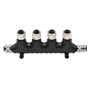 Thiết bị hàng hải mã hóa NMEA 2000 t-connector M12 nam cho nữ t-nhà phân phối IP68 nhựa 6 cách 5 pin đen - Product Image 3