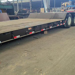 ราคาโรงงาน รถพ่วงพื้นเรียบแบบ Gooseneck 3/4/5 เพลา แบบ Lowboy Low Bed - Product Image 6