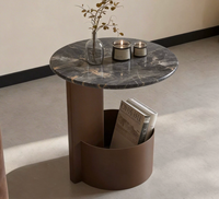 Table d'angle moderne en acier inoxydable, table basse ou table de canapé mobile pour appartement, hôpital et salon