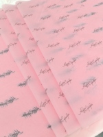 Papel de Seda Transparente Delgado de 17 g/m², 20x28 Pulgadas, Color Rosa, Diseño Lodo, Marca Personalizada, para Envolver Ropa y Calcetines