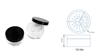 Boîte compacte en plastique pour maquillage professionnel personnalisé, avec couvercle transparent
