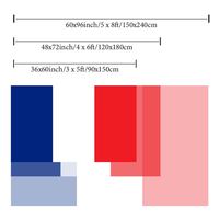 Drapeau de la France en polyester imprimé numériquement 3x5 pieds pour l'assurance automobile, l'éducation et les agences de voyage - Vente en gros