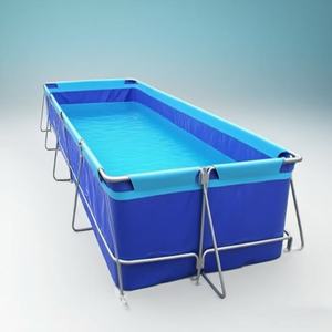 Bassin d'eau en toile de PVC industrielle et support en <span class=keywords><strong>acier</strong></span> <span class=keywords><strong>galvanisé</strong></span> - Aquaculture et contrôle des inondations/sécheresses - Product Image 1