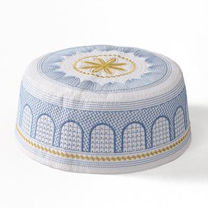 Cross-Border Men's <b>Flat</b> <b>Hat</b> with 3D Embroidery Polyester Material Fashion Style Travel Use Saudi National <b>Hat</b> - Product Image 6