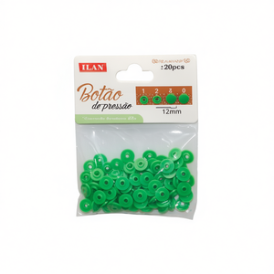 Bottoni a Pressione in Plastica Ilan 12mm Verdi 20 Pezzi per Abbigliamento e Artigianato - Product Image 2