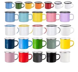 Petite tasse en émail sans couvercle, design classique, plusieurs options de couleurs, pour cadeaux d'affaires, tasse à café, OEM - Product Image 1