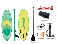 SUP gonflable Stand up Paddle Board avec 3 palmes, pagaie réglable, pompe et sac à dos de transport