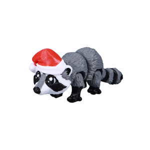 Jouets en forme de raton laveur imprimés en 3D Vashine, stock USA, matériaux PLA, animaux pour enfants, figurine d'action mignonne, jouets pour enfants, cadeau - Product Image 4