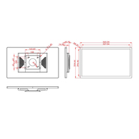 Écran d'affichage Android WIFI 24 pouces 1+32 Go en plastique noir RK3566 avec haut-parleurs doubles intégrés, panneaux électroniques pour hôtel