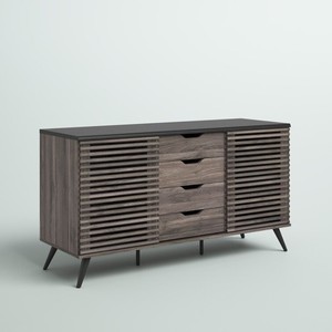 Brumit 59 ''ตู้ไม้เฟอร์นิเจอร์โลหะสำหรับห้องรับประทานอาหารห้องนั่งเล่น - Product Image 2