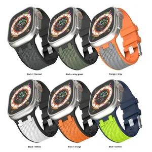 Correa de Silicona para Reloj Apple Watch S10 11 46mm Ultra 49mm SE 44mm, Correa Deportiva de Doble Color, Venta al Por Mayor - Product Image 3
