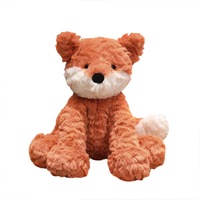 Peluche British Jelly Wave Series : Lion Bouclé, Singe, Poupée Dragon Ondulé, Vache des Highlands Bouclée