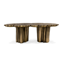 Table à manger pétale de luxe italienne créative moderne en acier inoxydable meubles de maison pour appartement hôtel villa