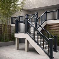 Rampe de balcon en aluminium, garde-corps, balustrade, clôture pour jardin, terrasse, pont extérieur