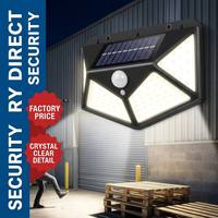Lampu Dinding Tenaga Surya Aluminium Langsung dari Pabrik dengan Sensor Gerak PIR 94 LED Pintar, Lampu Keamanan Villa, Teras, dan Taman dengan Fitur Dusk-to-Dawn