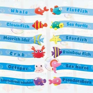 12 Pieces Underwater Adventure Theme Air Dry <b>Modeling</b> Clay Colorful DIY Set for Kids Handmade Toys - Product Image 4