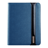 Multifuncional A4 Pu cuero 5000mAh banco de energía carga inalámbrica Padfolio negocios sublimación documento cremallera cartera