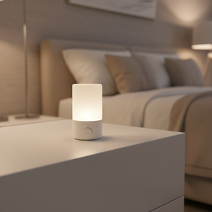 <span class=keywords><strong>Veilleuse</strong></span> LED cylindrique moderne GL-W129 à brancher avec interrupteur à bouton, double température de couleur, intensité réglable pour chambre à coucher - Product Image 3