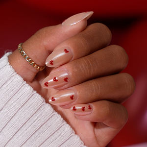 BTArtbox doux Gel XCOAT 3D Floral presse sur les ongles en gros court amande fait à la main bleu français pointe <span class=keywords><strong>faux</strong></span> ongles - Product Image 1