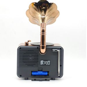 Radio Altavoz Inalámbrico BT con Forma de Gramófono Antiguo, FM/<span class=keywords><strong>AM</strong></span>/SW, Reproductor MP3 USB/TF, Batería Recargable 18650, Lámpara de Llama - Product Image 3