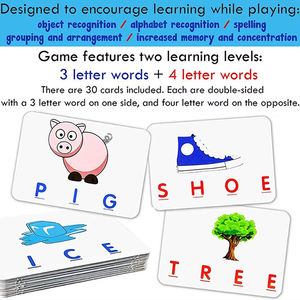 Jeu de <span class=keywords><strong>math</strong></span>ématiques et d'association de lettres Montessori en bois, jouet d'apprentissage précoce pour enfants, jouet cognitif d'anglais - Product Image 5